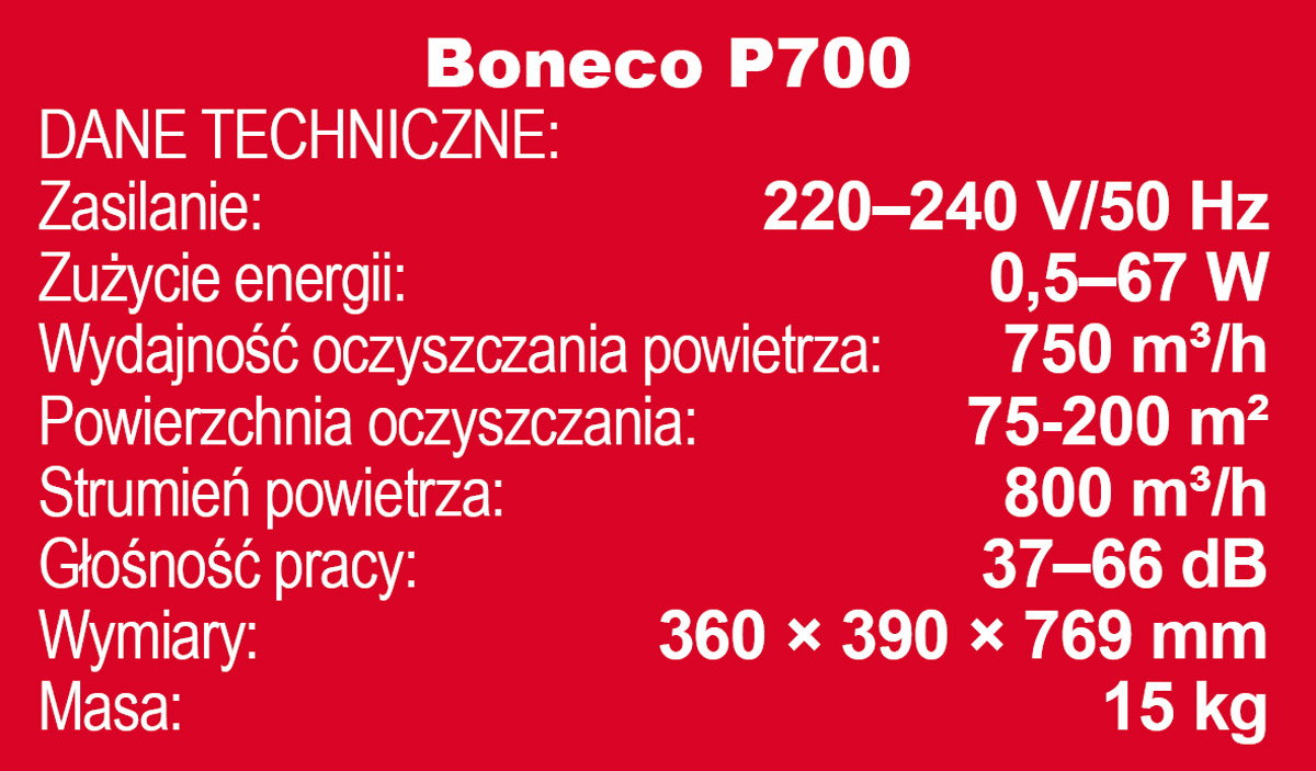 Oczyszczacz Boneco P700 do dużych pomieszczeń 2