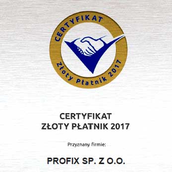 Z certyfikatem „Złoty Płatnik 2017”