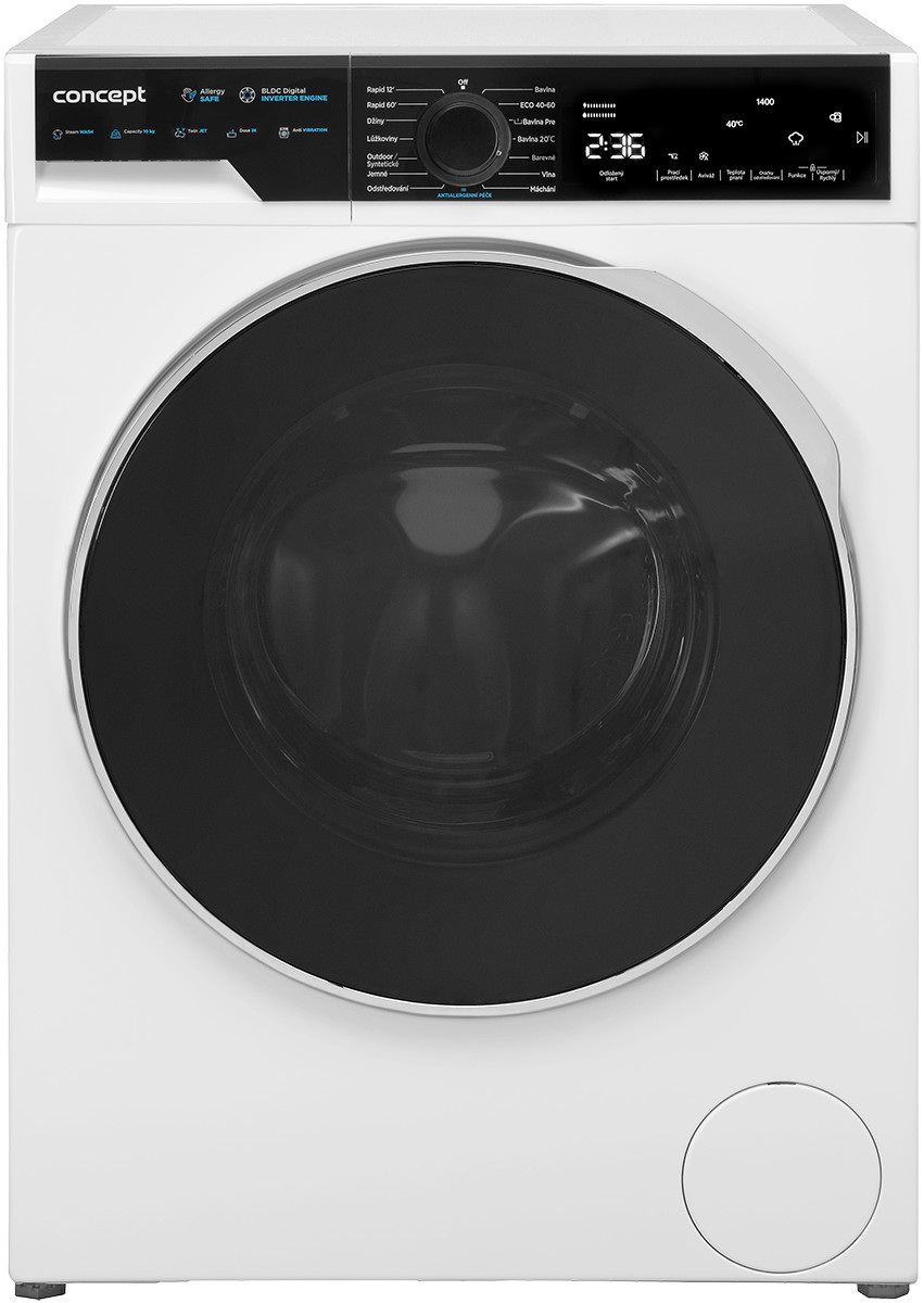Concept z funkcjami parowymi i automatycznym dozowaniem detergentu
