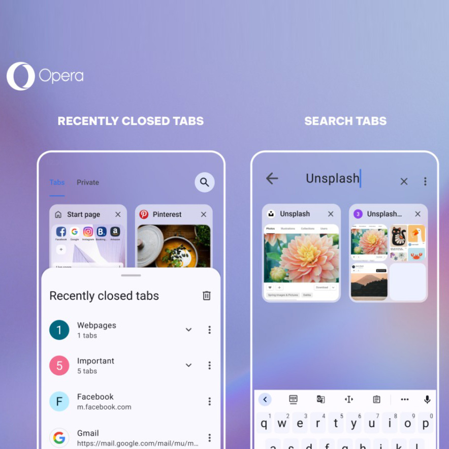 Opera 89 na Androida z nowym systemem zarządzania kartami