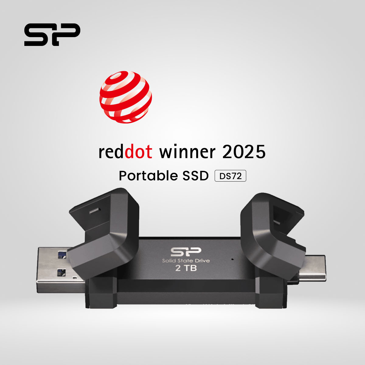 Przenośny SSD DS72 nagrodzony „Red Dot Award 2025”