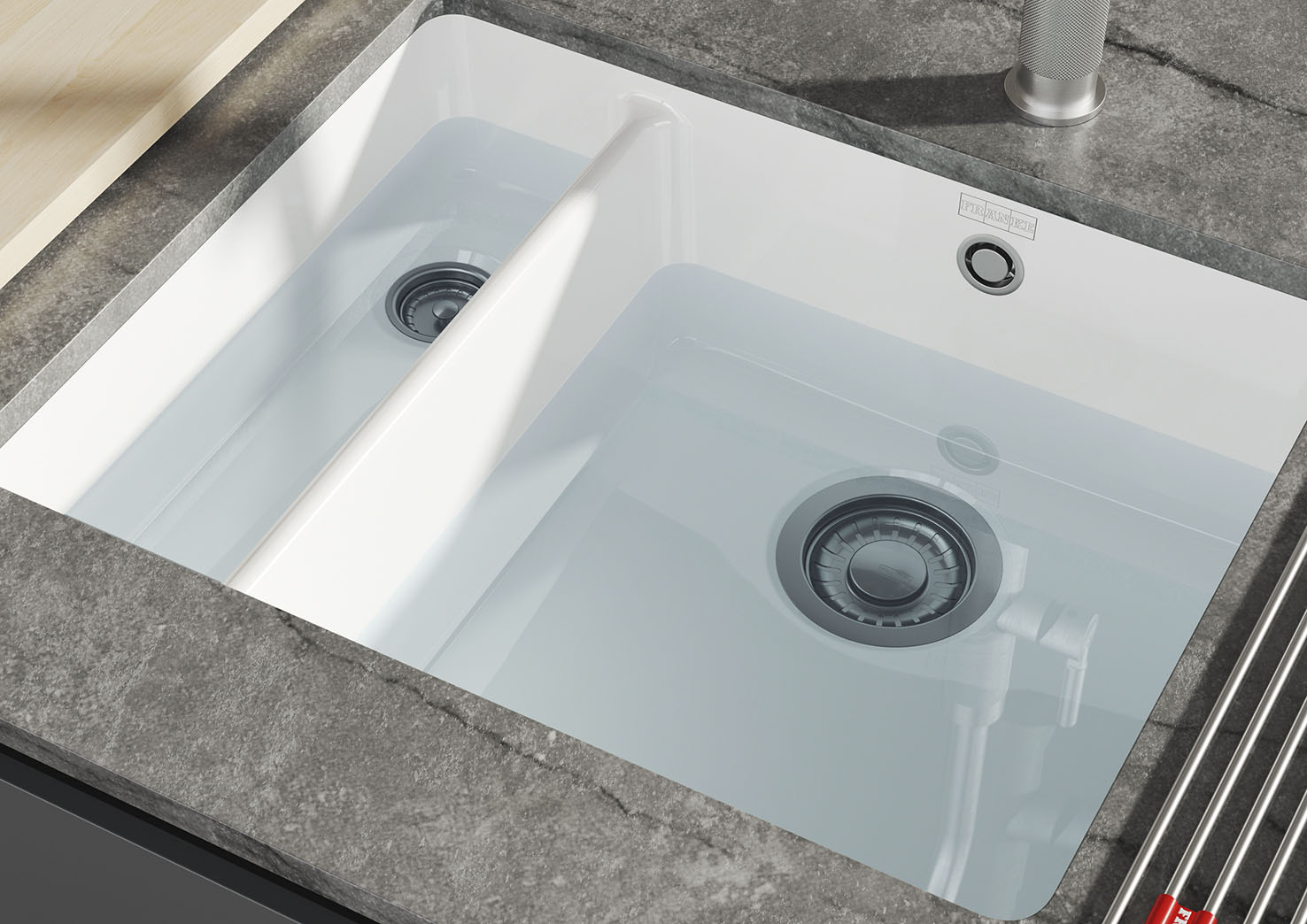 Ceramiczne zlewozmywaki podwieszane KubusX Fraceram-6