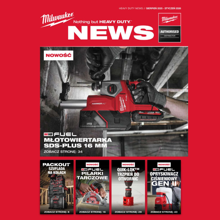 Milwaukee prezentuje nowy folder Heavy Duty News