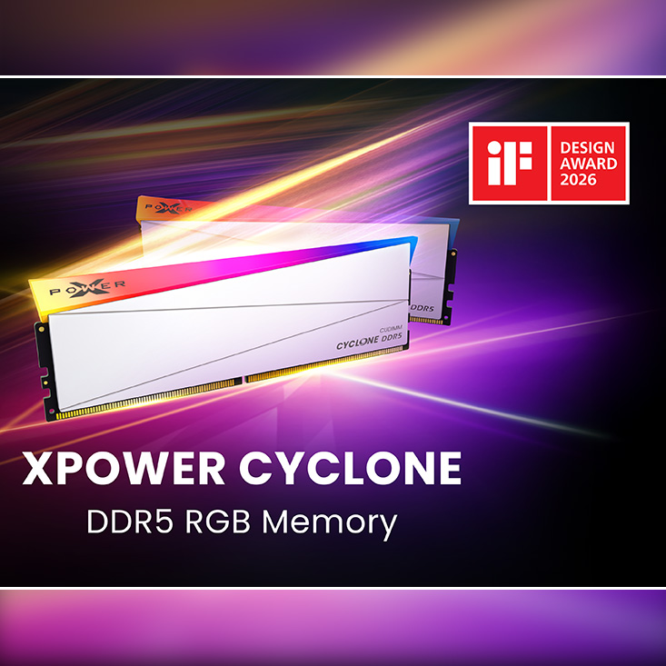 Moduły pamięci XPower Cyclone DDR5 RGB z nagrodą „iF Design Award 2026”