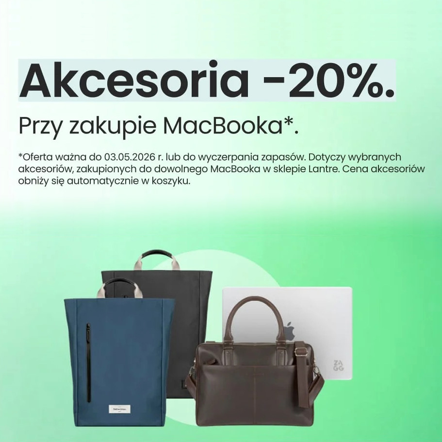 MacBook Air M5 24 GB taniej w Lantre. Promocja obejmuje też dodatkowe rabaty na akcesoria