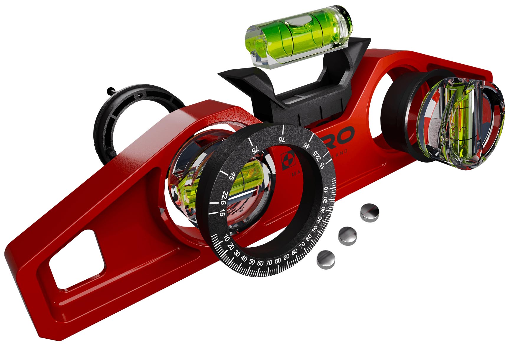 Poziomnica magnetyczna Torpedo z kątomierzem-2