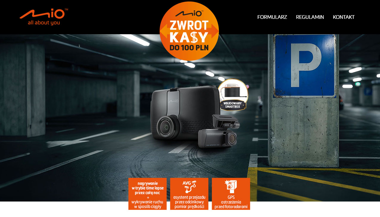 Promocja cashback na wideorejestratory MiVue Pro-2