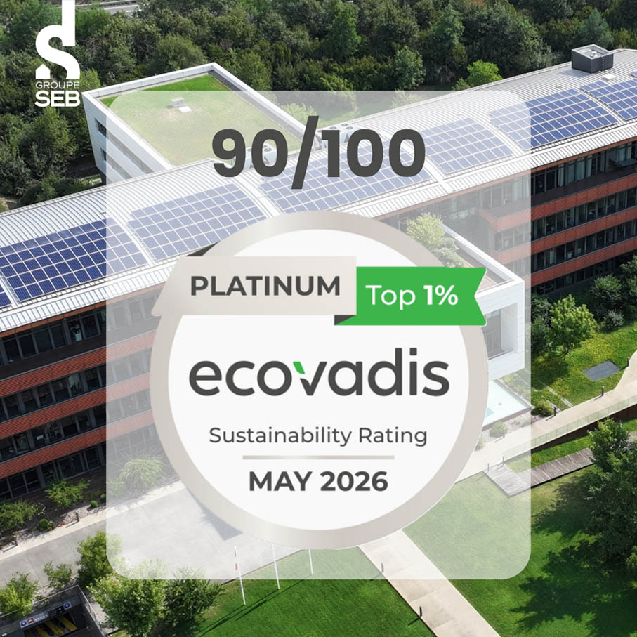 Groupe SEB z platynowym medalem EcoVadis