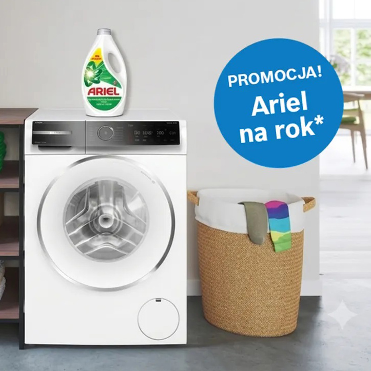 Kup pralkę Bosch z i-DOS i odbierz zapas płynu Ariel na rok