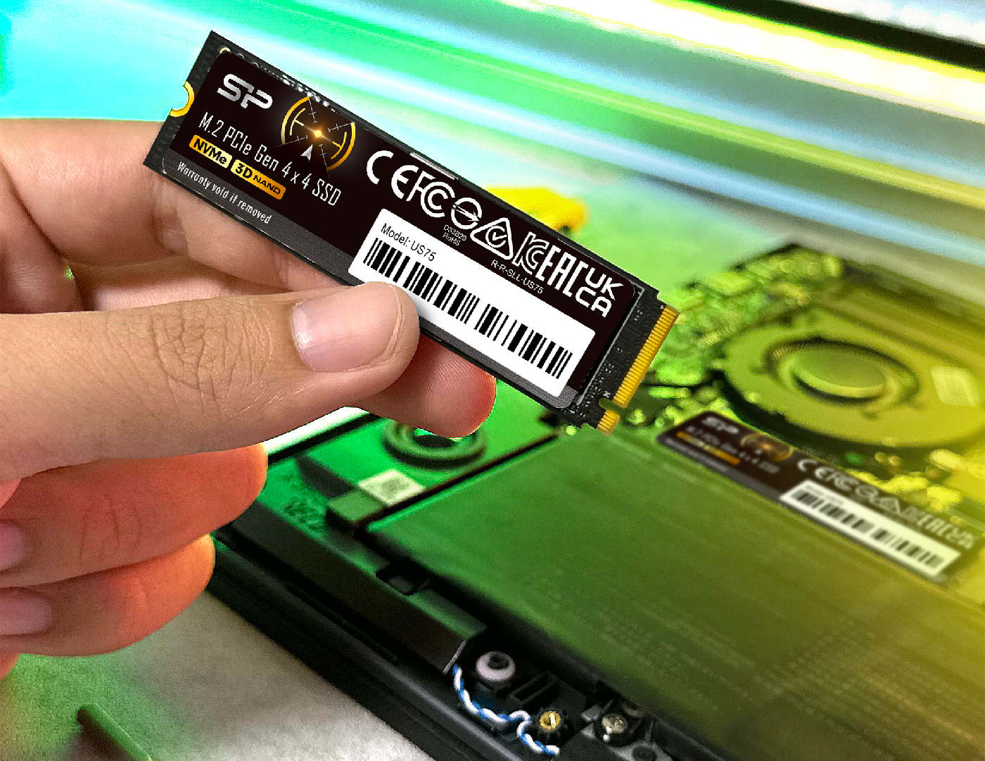 Dysk SSD do gier i pracy Silicon Power US75 PCIe Gen4 x4 NVMe