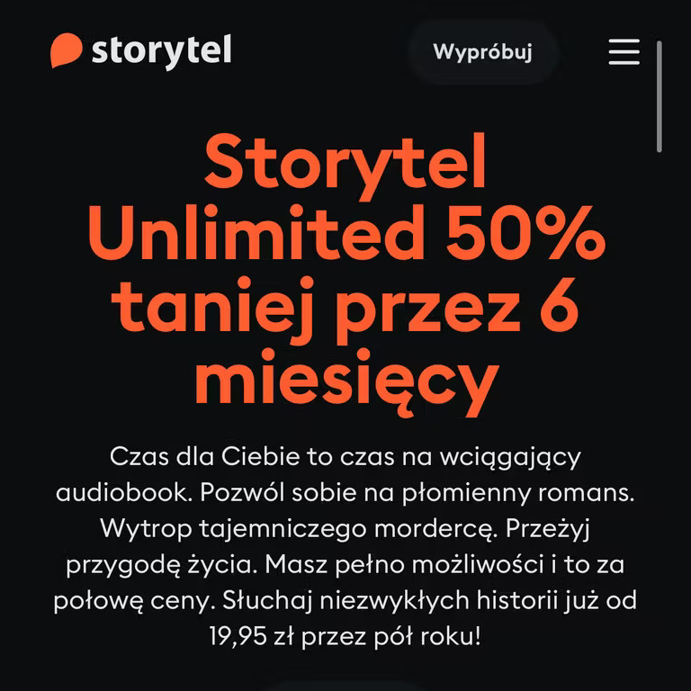 Storytel za połowę ceny przez pół roku. Wakacyjna promocja na audiobooki i e-booki