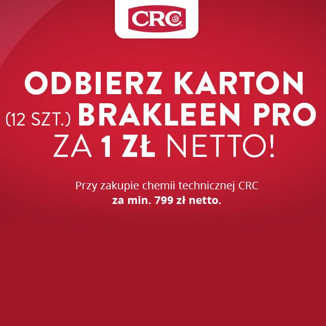 Karton preparatu CRC Brakleen Pro za 1 zł