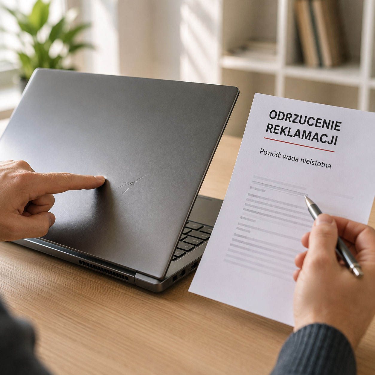 Odrzucenie reklamacji z powodu wady nieistotnej